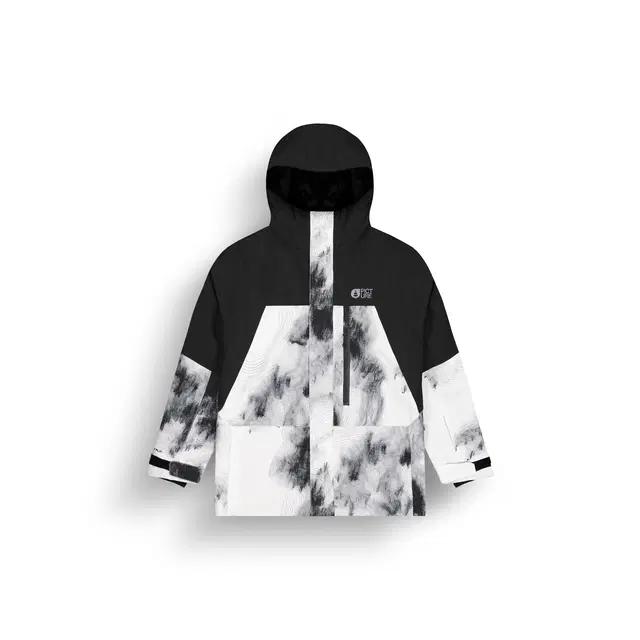 ανδρικό τεχνικό μπουφάν με ασπρόμαυρα χρώματα από την Picture, jomoh jacket snowy pine print