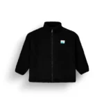 γυναικείο μπουφάν φλις σε μαύρο χρώμα με σχέδια στην πλάτη από την picture, nyss embro zip fleece