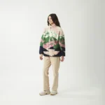 γυναικείο μπουφάν με διάφορα σχέδια και χώματα από την picture, nyss zip fleece