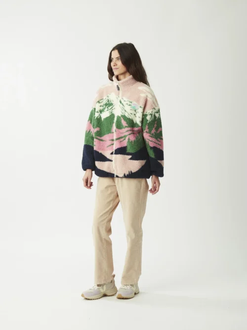 γυναικείο μπουφάν με διάφορα σχέδια και χώματα από την picture, nyss zip fleece