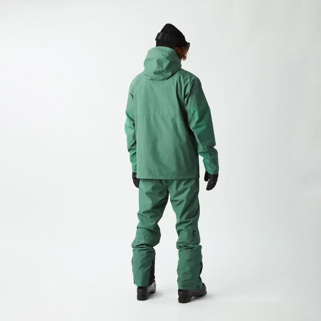 ανδρικό μπουφάν σε πράσινο χρώμα, τεχνικό για χιονοδρομία από την picture, orosi jacket smoke pine