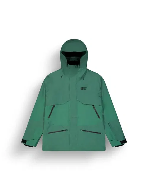 ανδρικό μπουφάν σε πράσινο χρώμα, τεχνικό για χιονοδρομία από την picture, orosi jacket smoke pine