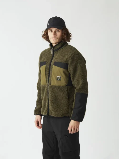 ανδρικό μπουφάν με πράσινα χρώματα από την Picture, pmbton zip hoodie