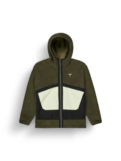 ανδρικό γούνινο μπουφάν σε πράσινο χρώμα από την Picture, pmbton zip hoodie