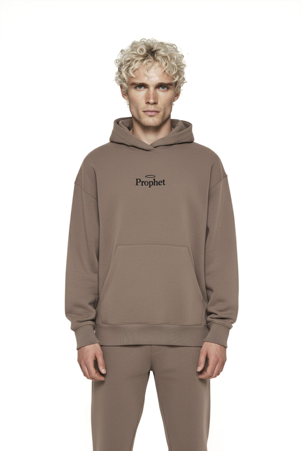 φούτερ σε μπεζ χρώμα από την prophet, angel hoodie