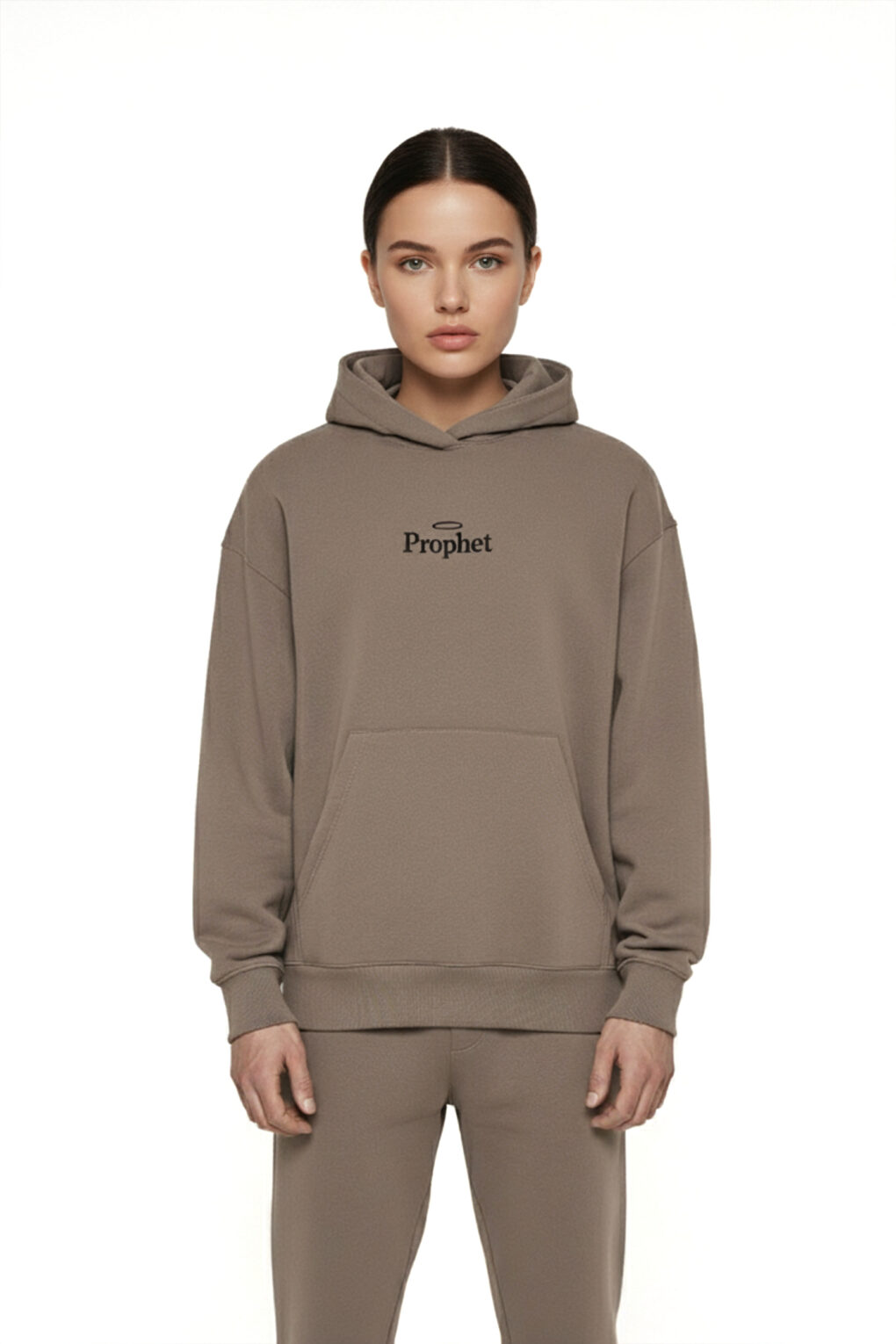 φούτερ σε μπεζ χρώμα από την prophet, angel hoodie