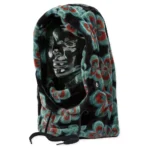 γυναικεία γούνινη κουκούλα με σχέδιο λουλούδια και μαύρο φόντο από την volcom, dang hood