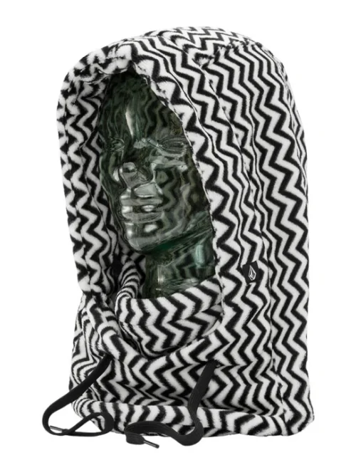 γυναικεία γούνινη κουκούλα με ασπρόμαυρο σχέδιο από την volcom, dang hood