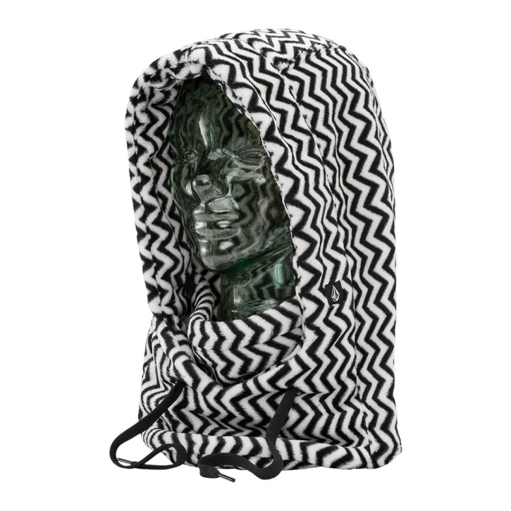 γυναικεία γούνινη κουκούλα με ασπρόμαυρο σχέδιο από την volcom, dang hood