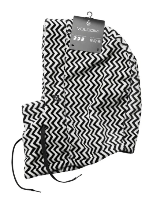 γυναικεία γούνινη κουκούλα με ασπρόμαυρο σχέδιο από την volcom, dang hood