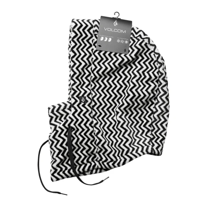 γυναικεία γούνινη κουκούλα με ασπρόμαυρο σχέδιο από την volcom, dang hood