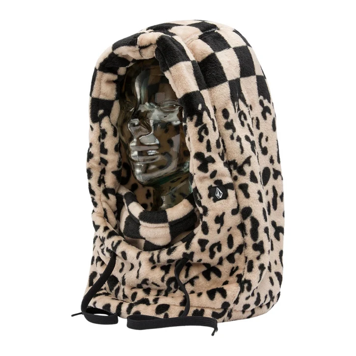 γούνινη κουκούλα με σχέδιο και γήινα χρώματα από την volcom, dang hood