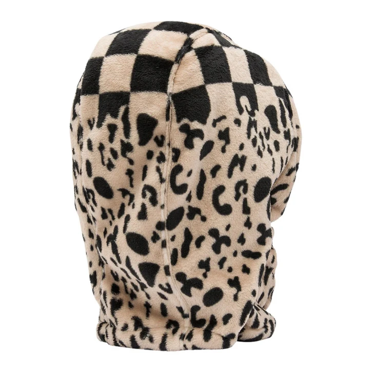 γούνινη κουκούλα με σχέδιο και γήινα χρώματα από την volcom, dang hood