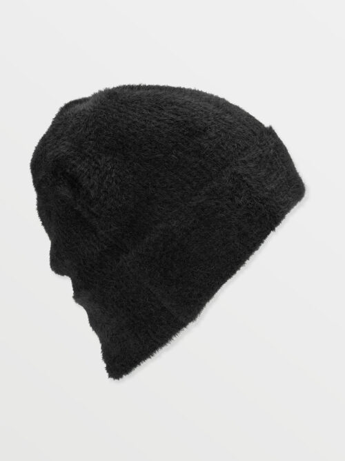 γούνινος σκούφος σε μαύρο χρώμα από την volcom, fuzz teddy beanie