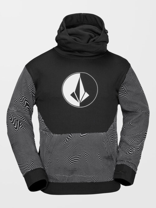 ανδρικό φούτερ σε μαύρο χρώμα από την volcom, hydro riding hoodie