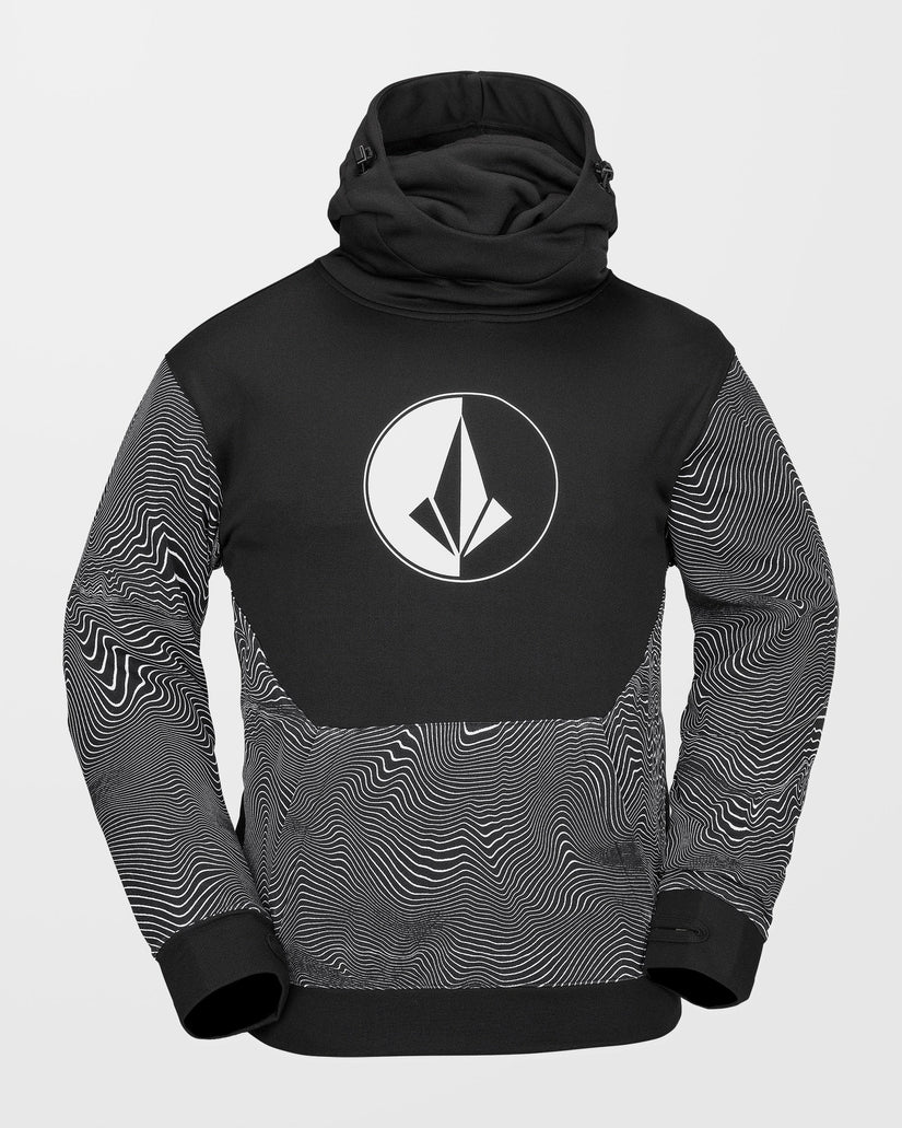 ανδρικό φούτερ σε μαύρο χρώμα από την volcom, hydro riding hoodie