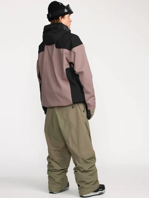 ανδρικό μπουφάν για χειμερινές δραστηριότητές με διχρωμία ροζ και μαύρο από την volcom, kleveland jacket