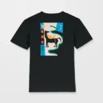 παιδική μπλούζα με τύπωμα στο μπροστινό και πίσω μέρος σε μαύρο χρώμα από την volcom, longosnake t-shirt