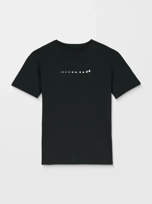 παιδική μπλούζα με τύπωμα στο μπροστινό και πίσω μέρος σε μαύρο χρώμα από την volcom, longosnake t-shirt