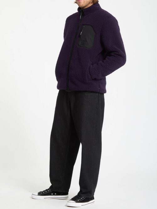 Volcom Muzzer Fuzzar Zip Fleece - Dark Purple Ζακέτα - Image 7