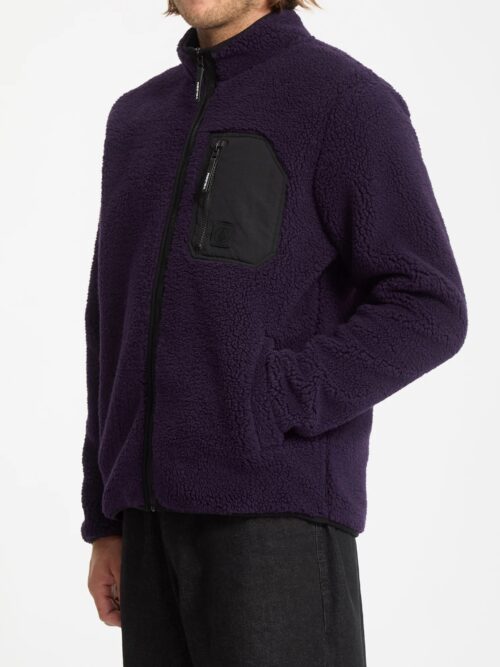 Volcom Muzzer Fuzzar Zip Fleece - Dark Purple Ζακέτα - Image 9
