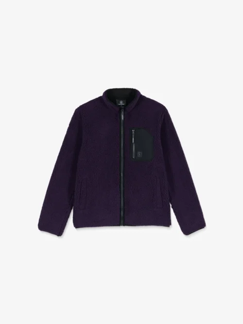 φλις ζακέτα σε μωβ χρώμα από την volcom, muzzer fuzzar zip fleece jacket