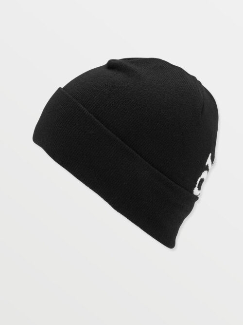 παιδικός σκούφος σε μαύρο χρώμα και με σχέδιο από την volcom, powder beanie black