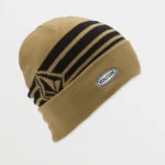 παιδικός σκούφος με διχρωμία από την volcom, powder beanie bronze