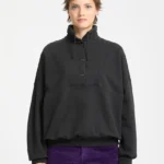 γυναικείο φούτερ χωρίς κουκούλα σε γκρι σκούρο χρώμα από την volcom, reetrostone sweatshirt