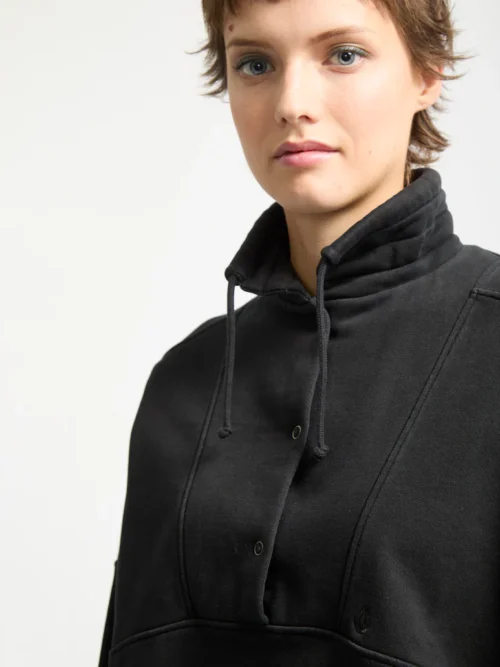 Volcom Reetrostone Sweatshirt - Vintage Black Γυναικείο Φούτερ - Image 4