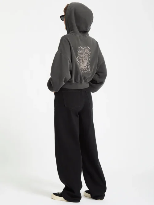 Volcom Vaderetro Hoodie - Vintage Black Γυναικείο Φούτερ - Image 13