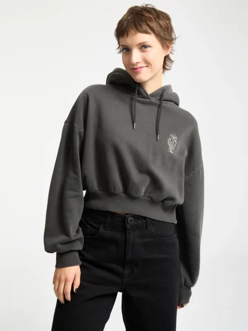 Volcom Vaderetro Hoodie - Vintage Black Γυναικείο Φούτερ - Image 7