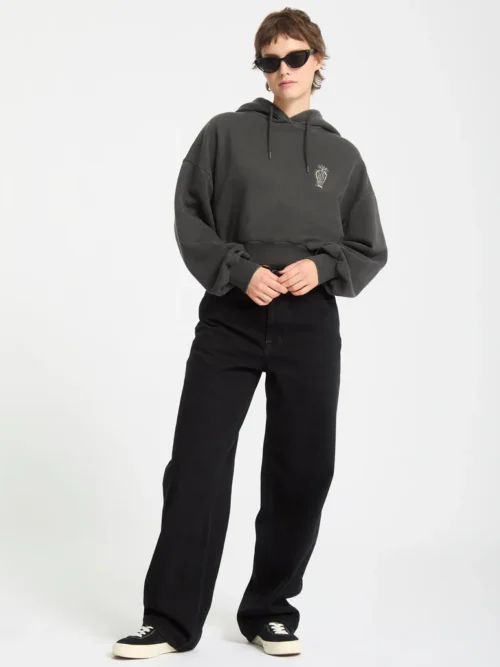 Volcom Vaderetro Hoodie - Vintage Black Γυναικείο Φούτερ - Image 9