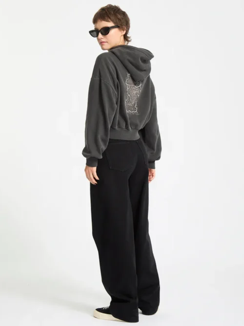 Volcom Vaderetro Hoodie - Vintage Black Γυναικείο Φούτερ - Image 10