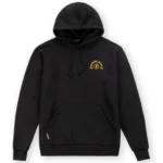 φούτερ με κουκούλα σε μαύρο χρώμα με τύπωμα στο μπροστινό και πίσω μέρος από την we ride local, all terrain black hoodie