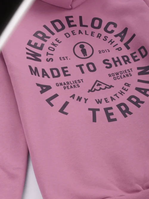 We Ride Local All Terrain Dusty Rose Hoodie Φούτερ - Image 9