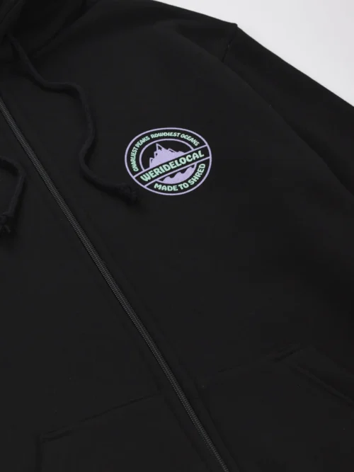 We Ride Local Backyard Black Zipped Hoodie Ζακέτα - Image 6