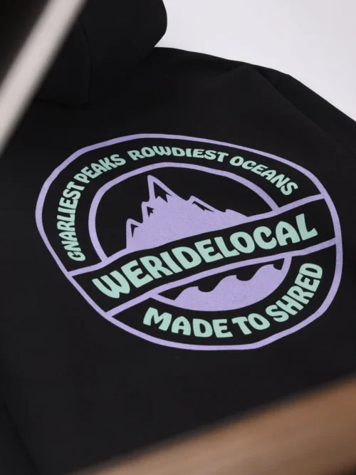 We Ride Local Backyard Black Zipped Hoodie Ζακέτα - Image 7