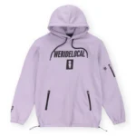φούτερ σε λιλά χρώμα με τυπώματα από την we ride local, big shot lilac hoodie