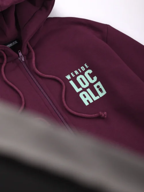 We Ride Local Division Eggplant Zipped Hoodie Ζακέτα - Image 6