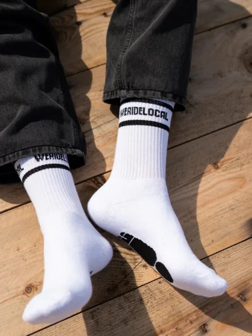 We Ride Local Division White Socks Κάλτσες - Image 4