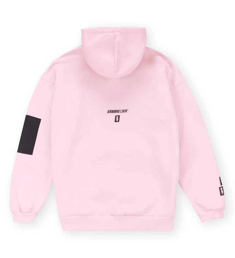 γυναικείο φούτερ σε ροζ χρώμα από την we ride local, enigma baby pink women hoodie