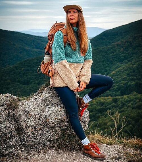 γυναικείο φλις φούτερ με φερμουάρ και διχρωμία πράσινο και μπεζ από την horsefeathers, elvira fleece sweatshirt