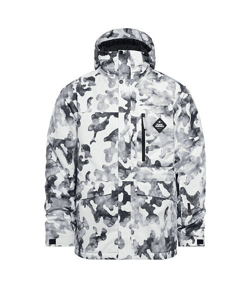 ανδρικό μπουφάν σε άσπρο χρώμα με camo print από την horsefeathers, ranger jacket
