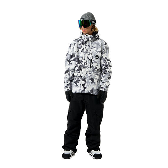 ανδρικό μπουφάν σε άσπρο χρώμα με camo print από την horsefeathers, ranger jacket