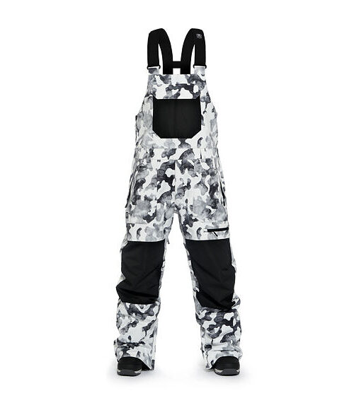 ανδρικό παντελόνι με τιράντες για χιονοδρομίες, σε ασπρόμαυρο χρώμα από την horsefeathers, transfer pants