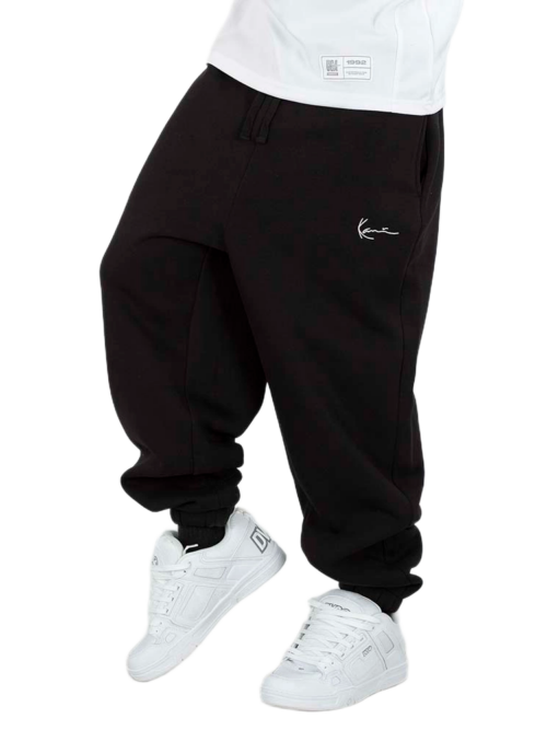 ανδρική φόρμα παντελόνι σε μαύρο χρώμα από την karl kani, small signature essential baggy sweatpants