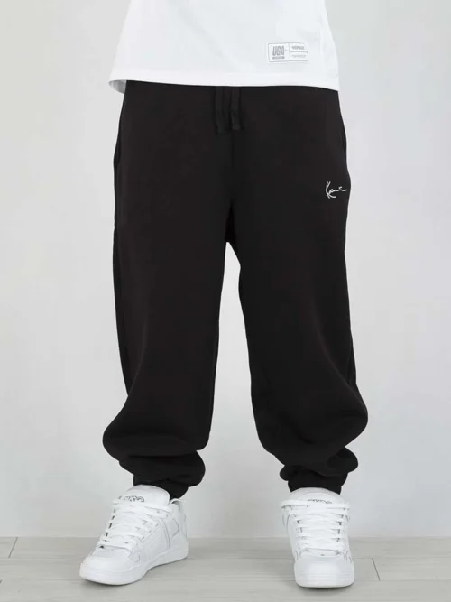 ανδρική φόρμα παντελόνι σε μαύρο χρώμα από την karl kani, small signature essential baggy sweatpants