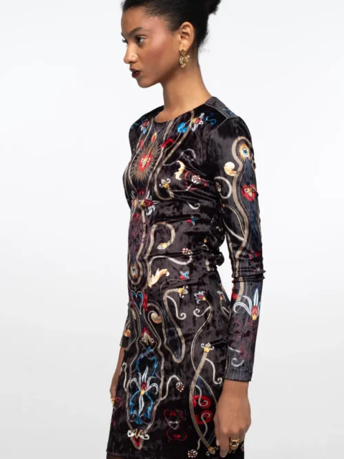 γυναικείο κοντό φόρεμα με διάφορα σχέδια από την peace and chaos, dusk bodycon dress