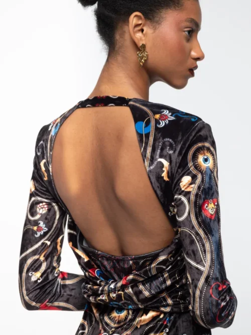 γυναικείο κοντό φόρεμα με διάφορα σχέδια από την peace and chaos, dusk bodycon dress